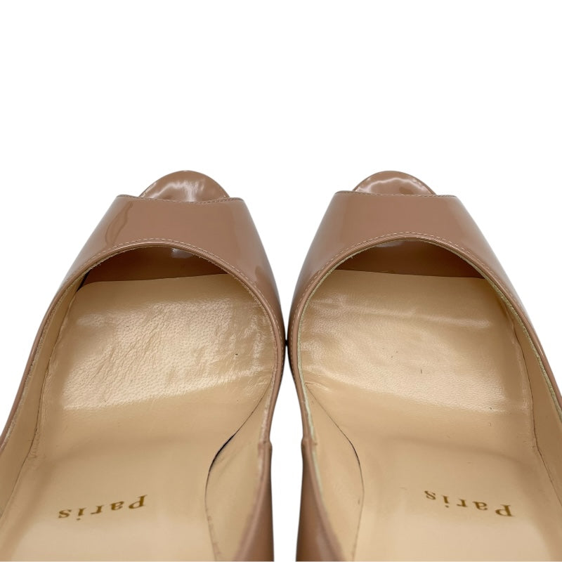 クリスチャン・ルブタン Christian louboutin オープントゥヒールパンプス 1150600 ベージュ レディース パンプス