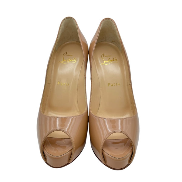 クリスチャン・ルブタン Christian louboutin オープントゥヒールパンプス 1150600 ベージュ レディース パンプス