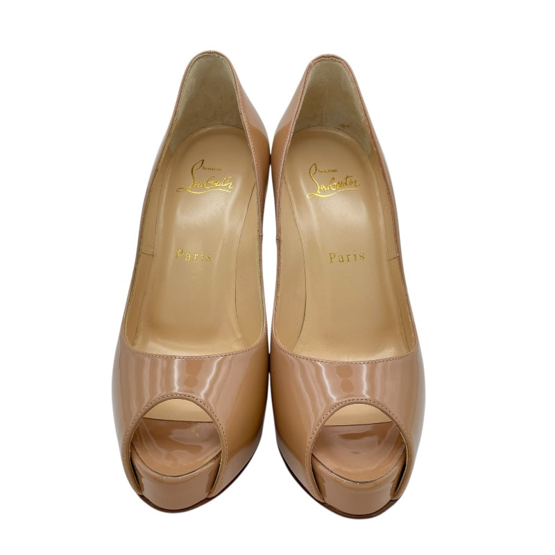 クリスチャン・ルブタン Christian louboutin オープントゥヒールパンプス 1150600 ベージュ レディース パンプス