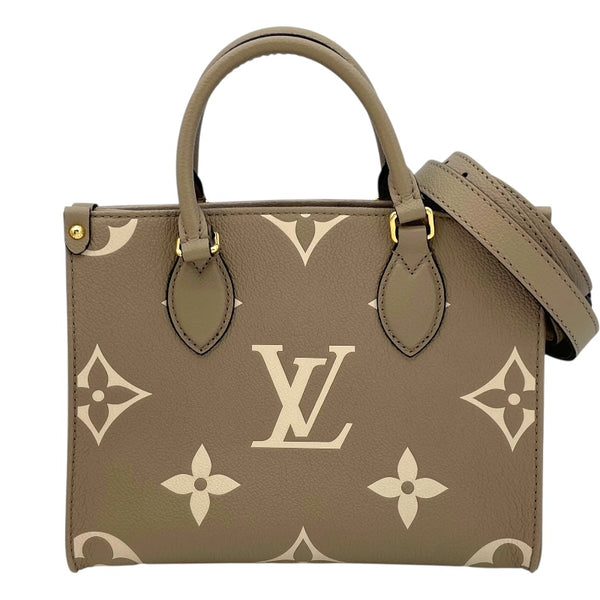 ルイ・ヴィトン LOUIS VUITTON オンザゴーPM M45779 トゥルトレールクレーム モノグラム・バイカラー アンプラント レディース トートバッグ