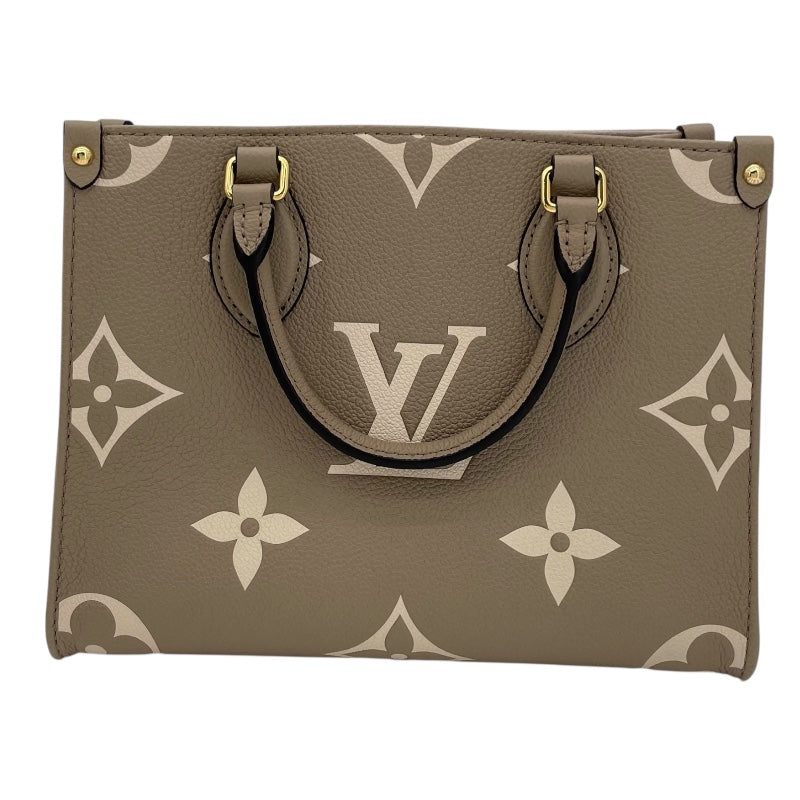ルイ・ヴィトン LOUIS VUITTON オンザゴーPM M45779 トゥルトレールクレーム モノグラム・バイカラー アンプラント レディース トートバッグ