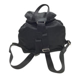 プラダ PRADA ナイロンバックバッグ ブラック×SV金具 ナイロン・レザー ユニセックス リュック・デイパック