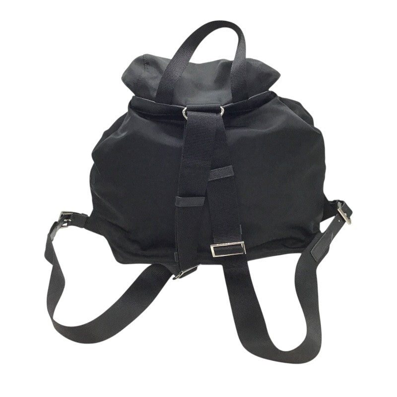 プラダ PRADA ナイロンバックバッグ ブラック×SV金具 ナイロン・レザー ユニセックス リュック・デイパック