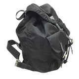 プラダ PRADA ナイロンバックバッグ ブラック×SV金具 ナイロン・レザー ユニセックス リュック・デイパック