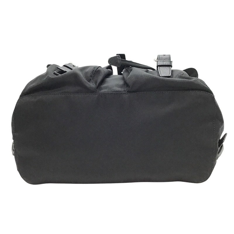 プラダ PRADA ナイロンバックバッグ ブラック×SV金具 ナイロン・レザー ユニセックス リュック・デイパック