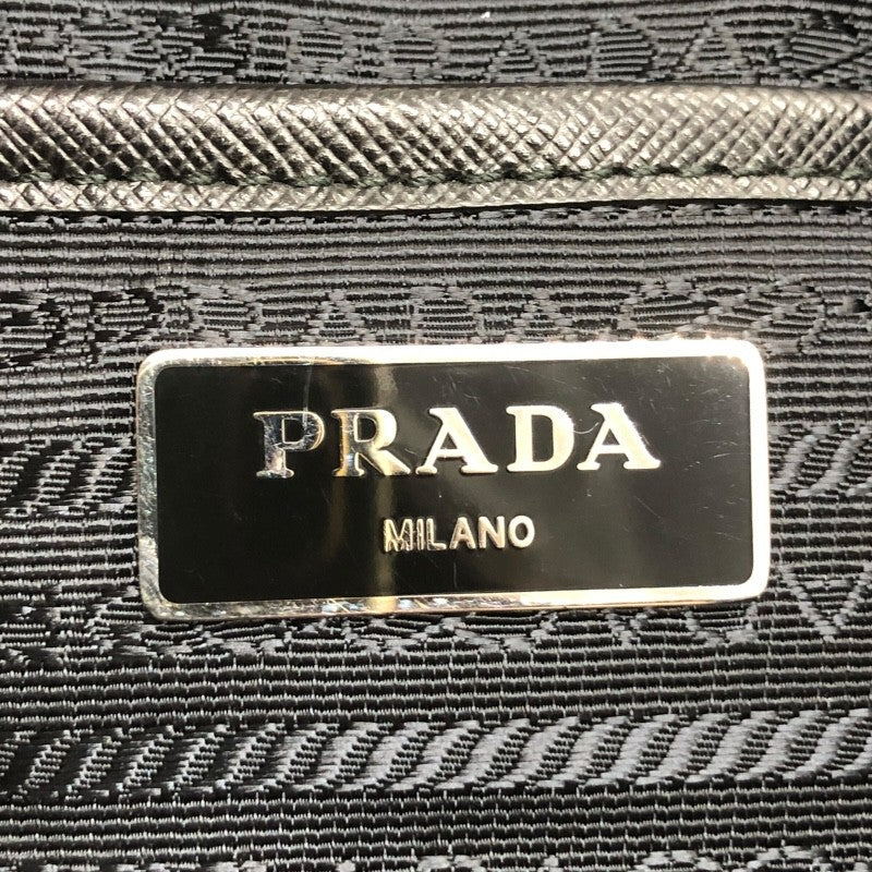 プラダ PRADA ナイロンバックバッグ ブラック×SV金具 ナイロン・レザー ユニセックス リュック・デイパック