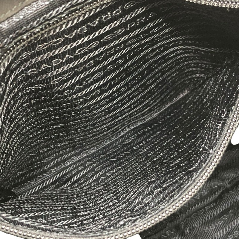 プラダ PRADA ナイロンバックバッグ ブラック×SV金具 ナイロン・レザー ユニセックス リュック・デイパック