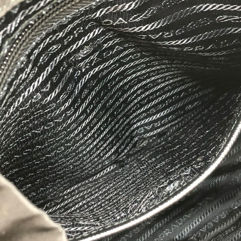 プラダ PRADA ナイロンバックバッグ ブラック×SV金具 ナイロン・レザー ユニセックス リュック・デイパック