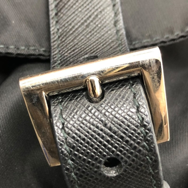 プラダ PRADA ナイロンバックバッグ ブラック×SV金具 ナイロン・レザー ユニセックス リュック・デイパック