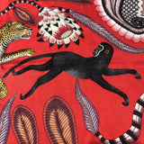 エルメス HERMES カレ65 コーラルレッド系 シルク レディース スカーフ