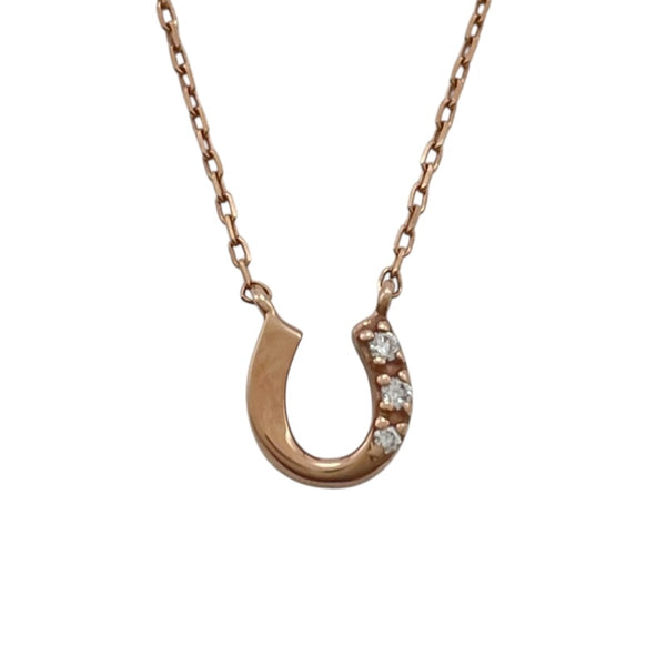 ヴァンドーム青山 VENDOME AOYAMA ホースシュー ダイヤネックレス ピンクゴールド K10 ジュエリー