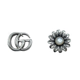 グッチ GUCCI ダブルG フラワースタッズピアス シルバー Ag925 ジュエリー
