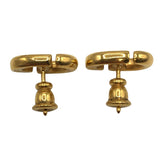 クリスチャン・ディオール Christian Dior CD Navy スタッドピアス ゴールド系 メタル アクセサリー