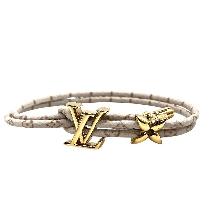 ルイ・ヴィトン LOUIS VUITTON ブレスレット･LVブルーム ホワイト×GD金具 メタル アクセサリー