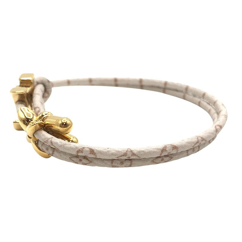 ルイ・ヴィトン LOUIS VUITTON ブレスレット･LVブルーム ホワイト×GD金具 メタル アクセサリー