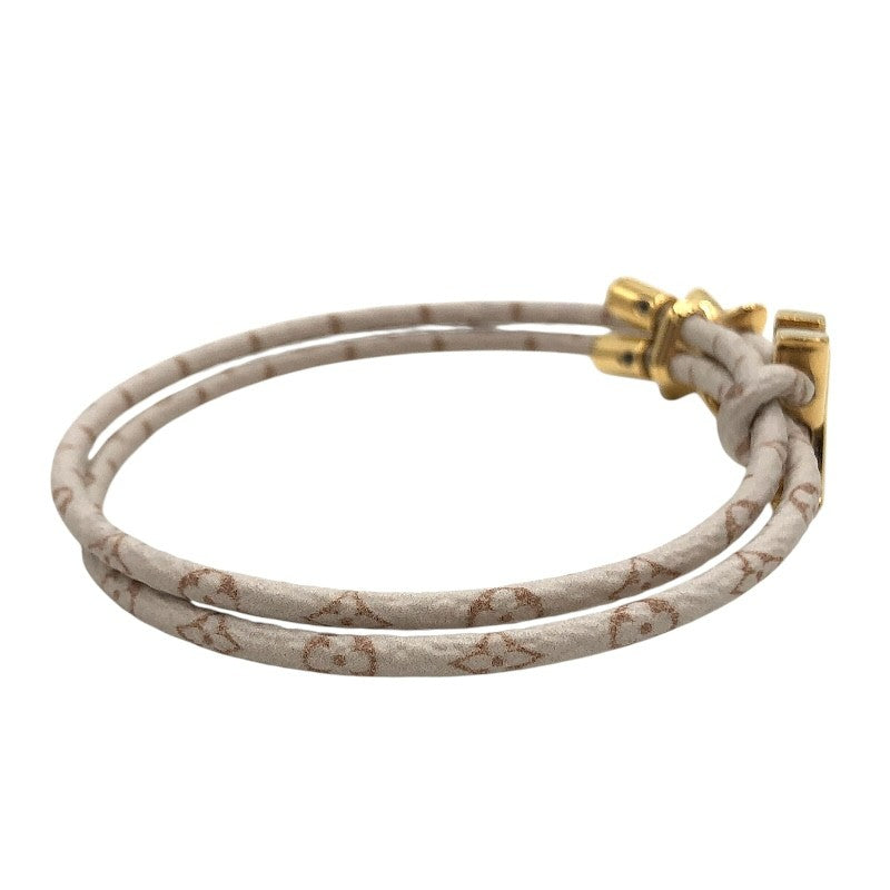 ルイ・ヴィトン LOUIS VUITTON ブレスレット･LVブルーム ホワイト×GD金具 メタル アクセサリー