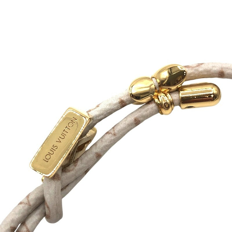 ルイ・ヴィトン LOUIS VUITTON ブレスレット･LVブルーム ホワイト×GD金具 メタル アクセサリー