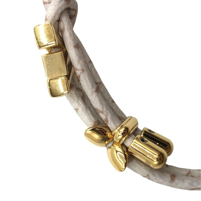 ルイ・ヴィトン LOUIS VUITTON ブレスレット･LVブルーム ホワイト×GD金具 メタル アクセサリー