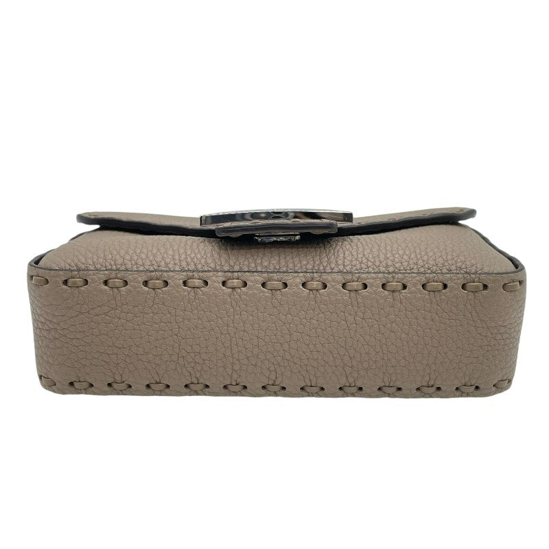 フェンディ FENDI セレリア　バケットミニ 8BS017 グレー×SV金具 レザー レザー レディース ショルダーバッグ