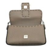 フェンディ FENDI セレリア　バケットミニ 8BS017 グレー×SV金具 レザー レザー レディース ショルダーバッグ