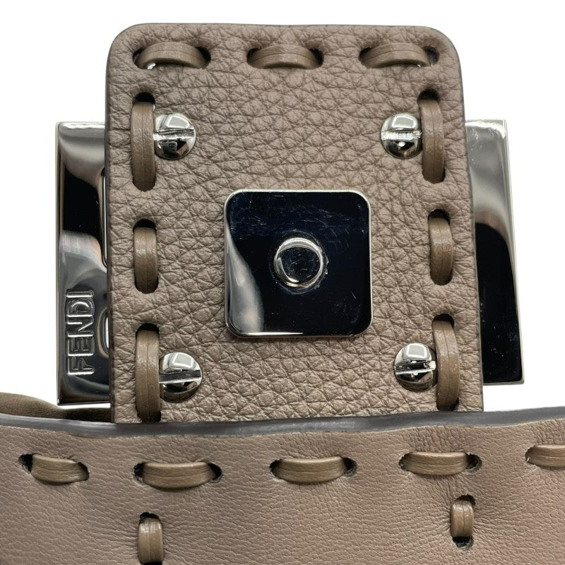 フェンディ FENDI セレリア　バケットミニ 8BS017 グレー×SV金具 レザー レザー レディース ショルダーバッグ