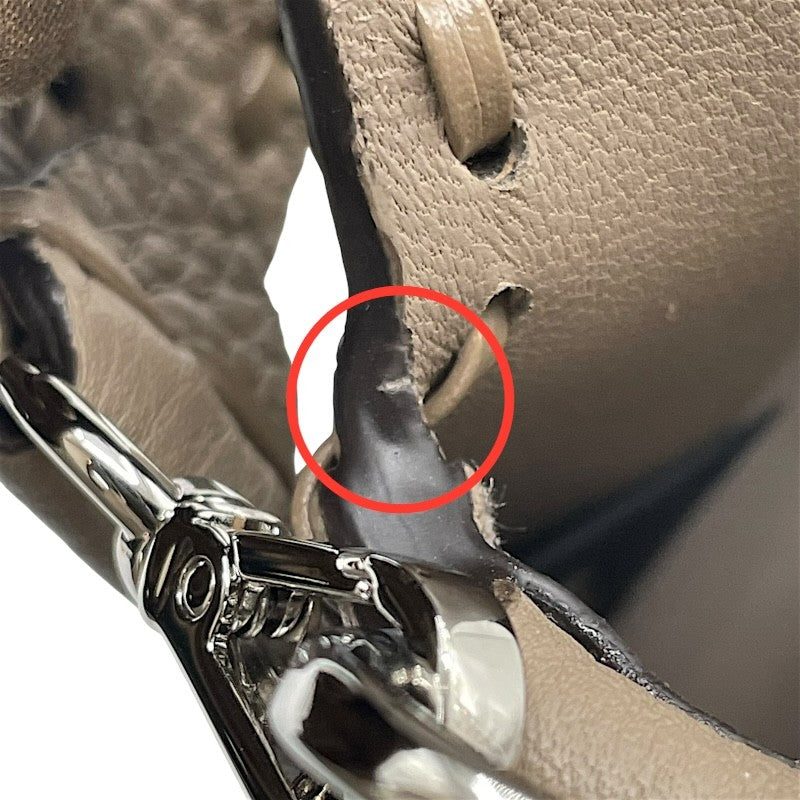 フェンディ FENDI セレリア　バケットミニ 8BS017 グレー×SV金具 レザー レザー レディース ショルダーバッグ