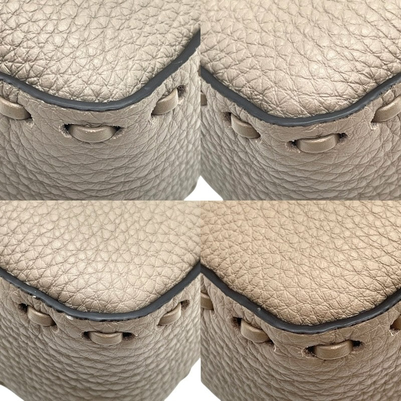 フェンディ FENDI セレリア　バケットミニ 8BS017 グレー×SV金具 レザー レザー レディース ショルダーバッグ