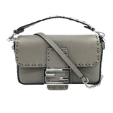 フェンディ FENDI セレリア　バケットミニ 8BS017 グレー×SV金具 レザー レザー レディース ショルダーバッグ