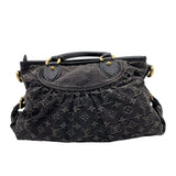 ルイ・ヴィトン LOUIS VUITTON ネオカヴィ MM M95351 ブラック×GD金具 モノグラムデニム レディース ハンドバッグ