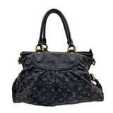 ルイ・ヴィトン LOUIS VUITTON ネオカヴィ MM M95351 ブラック×GD金具 モノグラムデニム レディース ハンドバッグ
