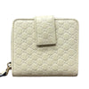 グッチ GUCCI マイクログッチシマ ラウンド財布 449395 アイボリー レザー レディース 二つ折り財布