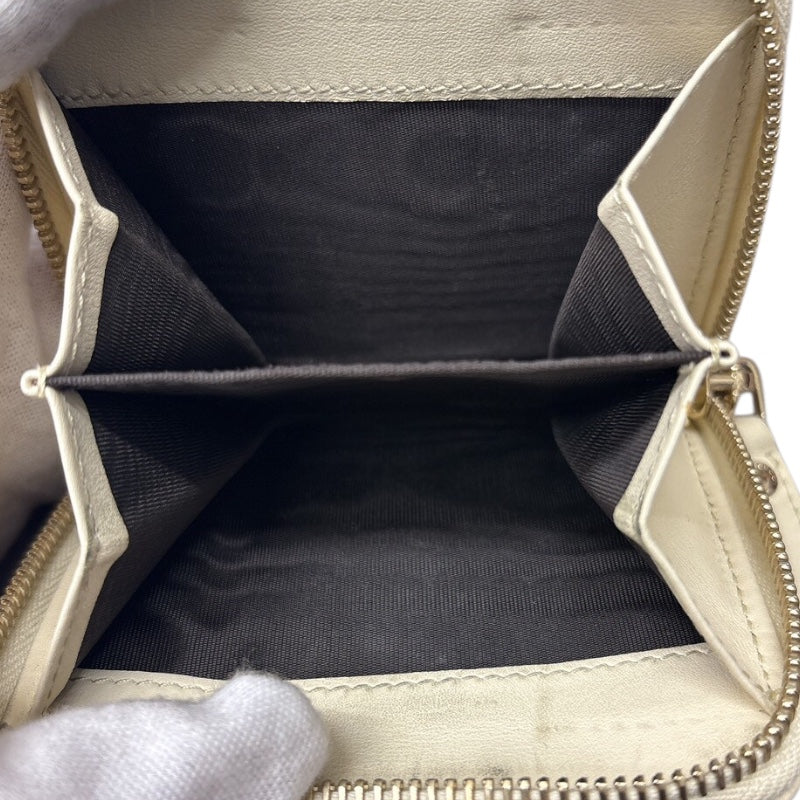 グッチ GUCCI マイクログッチシマ ラウンド財布 449395 アイボリー