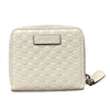 グッチ GUCCI マイクログッチシマ ラウンド財布 449395 アイボリー レザー レディース 二つ折り財布