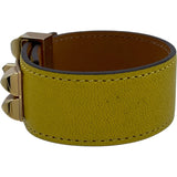 エルメス HERMES コリエ・ド・シアン24 B刻 ジョーヌナプル GD金具 シェーブルシャムキラ レディース バングル