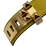 エルメス HERMES コリエ・ド・シアン24 B刻 ジョーヌナプル GD金具 シェーブルシャムキラ レディース バングル