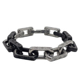 ルイ・ヴィトン LOUIS VUITTON ブレスレット モノグラムチェーン シルバー ブラック メタル アクセサリー