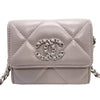 シャネル CHANEL CHANEL19 チェーンコインパース AP1787 グレー シルバー/ゴールド金具 ラムスキン レディース コインケース