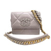 シャネル CHANEL CHANEL19 チェーンコインパース AP1787 グレー シルバー/ゴールド金具 ラムスキン レディース コインケース