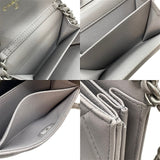 シャネル CHANEL CHANEL19 チェーンコインパース AP1787 グレー シルバー/ゴールド金具 ラムスキン レディース コインケース