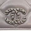 シャネル CHANEL CHANEL19 チェーンコインパース AP1787 グレー シルバー/ゴールド金具 ラムスキン レディース コインケース