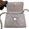 シャネル CHANEL CHANEL19 チェーンコインパース AP1787 グレー シルバー/ゴールド金具 ラムスキン レディース コインケース