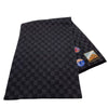 ルイ・ヴィトン LOUIS VUITTON エシャルプ・プチダミエ アルプス M71110 ブラック ウール メンズ マフラー