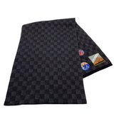 ルイ・ヴィトン LOUIS VUITTON エシャルプ・プチダミエ アルプス M71110 ブラック ウール メンズ マフラー