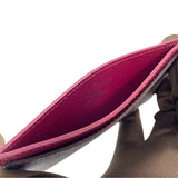 ルイ・ヴィトン LOUIS VUITTON カードケース ポルト カルト･サーンプル M60703 ブラウン フューシャ モノグラムキャンバス/グレインレザー レディース カードケース