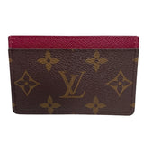 ルイ・ヴィトン LOUIS VUITTON カードケース ポルト カルト･サーンプル M60703 ブラウン フューシャ モノグラムキャンバス/グレインレザー レディース カードケース