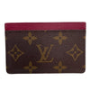 ルイ・ヴィトン LOUIS VUITTON カードケース ポルト カルト･サーンプル M60703 ブラウン フューシャ モノグラムキャンバス/グレインレザー レディース カードケース