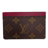 ルイ・ヴィトン LOUIS VUITTON カードケース ポルト カルト･サーンプル M60703 ブラウン フューシャ モノグラムキャンバス/グレインレザー レディース カードケース