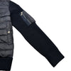 モンクレール MONCLER ダウン切替ニットパーカー ネイビー ナイロン メンズ パーカー