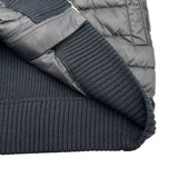 モンクレール MONCLER ダウン切替ニットパーカー ネイビー ナイロン メンズ パーカー