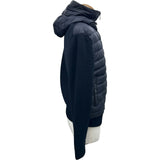 モンクレール MONCLER ダウン切替ニットパーカー ネイビー ナイロン メンズ パーカー